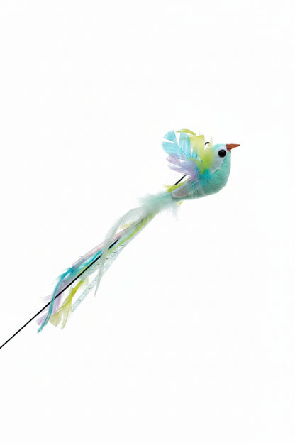 Cat Bird Teaser Wand, Hands-Free Boredom Buster with Suction Base